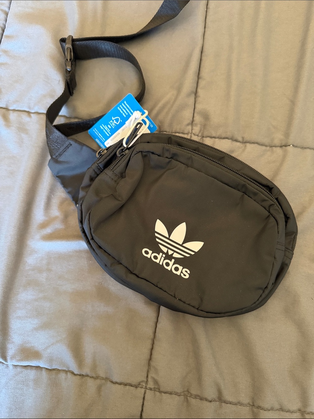 adidas Originals black Trefoil waist bag